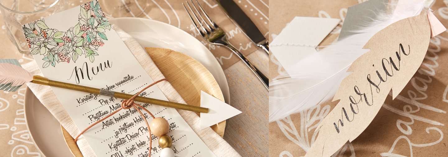 DIY -morsiamen boheemit häävalmistelut