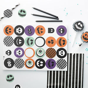 Halloween tarra-arkki, ympyrä Ø 40 mm