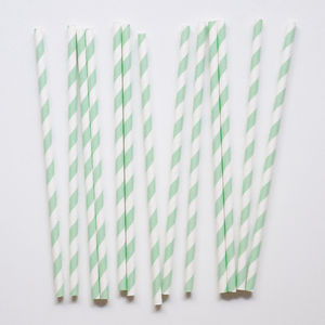 Raidallinen paperipilli, minttu (25 kpl)