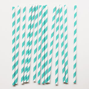 Raidallinen paperipilli, turkoosi (25 kpl)