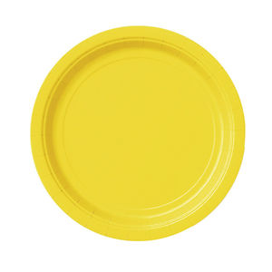 Keltainen paperilautanen, pieni (8  kpl)