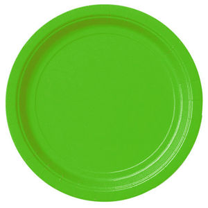 Limenvihreä paperilautanen, iso (8  kpl)