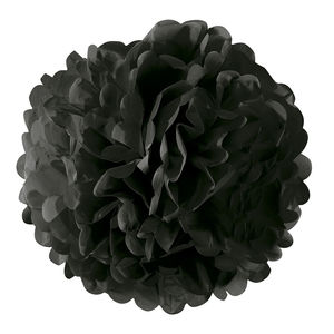 Iso musta paperikukka (pom pom) Ø 42 cm