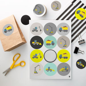 Työmaa tarra-arkki, ympyrä Ø 60 mm