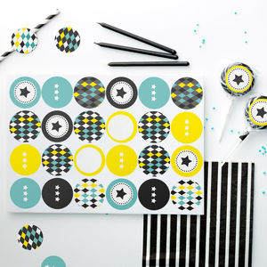 Sirkus tarra-arkki, ympyrä Ø 40 mm