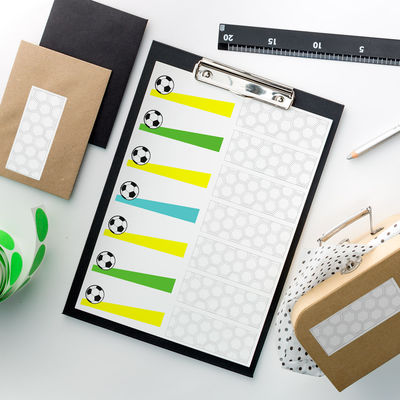 Jalkapallo -etiketti-arkki, 105 x 42 mm