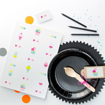 Jätskibaari etiketti-arkki, 70 x 42 mm