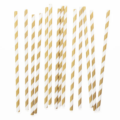 Raidallinen paperipilli, kulta (25 kpl)
