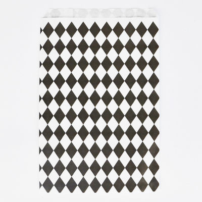 Salmiakkikuvioinen paperipussi, musta (10 kpl)