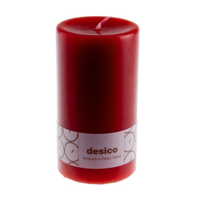 Tummanpunainen pöytäkynttilä 140 mm