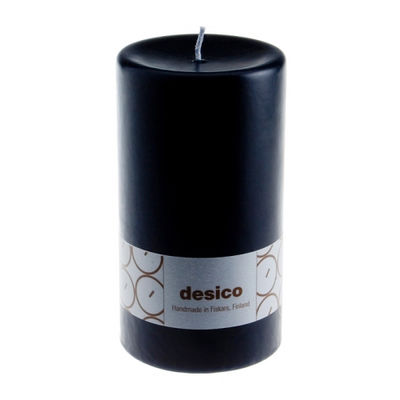 Musta pöytäkynttilä 140 mm