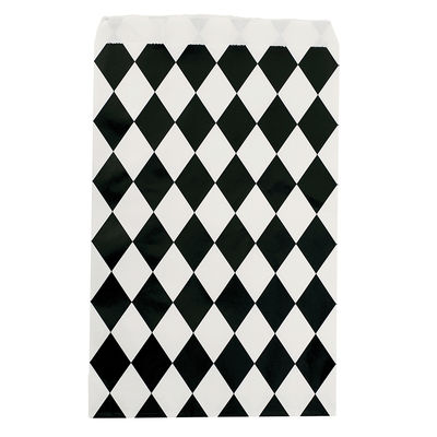 Harlekiini paperipussi ja sulkijatarrat (10 kpl)