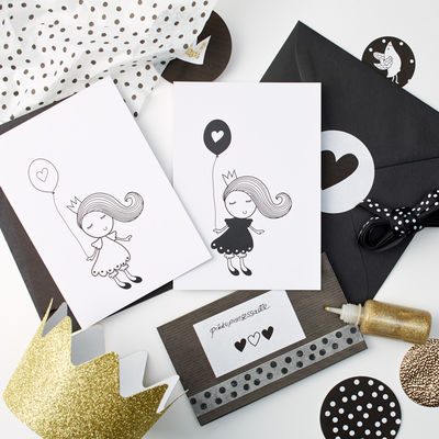 Pikkuprinsessa -postikortti