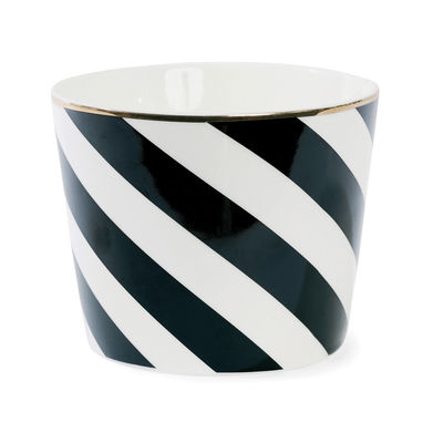 Diagonaaliraidallinen keraaminen kulho/muki ø 10,5 cm