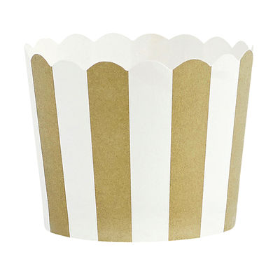 Kultavalkoraidallinen muffinssivuoka (24 kpl)