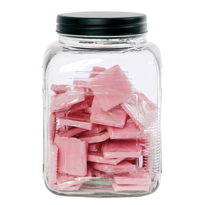 Kannellinen lasipurkki 18 cm