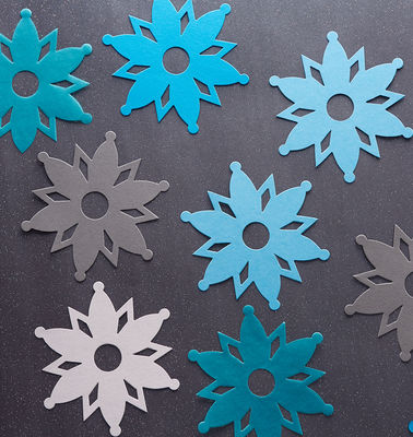 Paperiset lumihiutaleet, sininen (10 kpl)