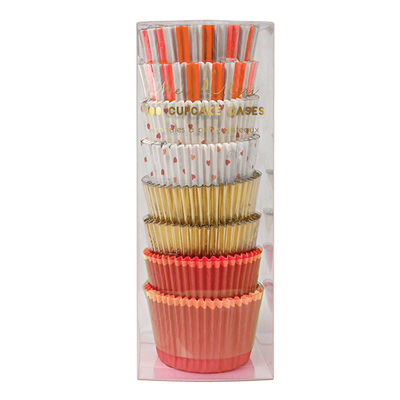 Minimuffinssivuoat, pinkki kulta & persikka (100 kpl)