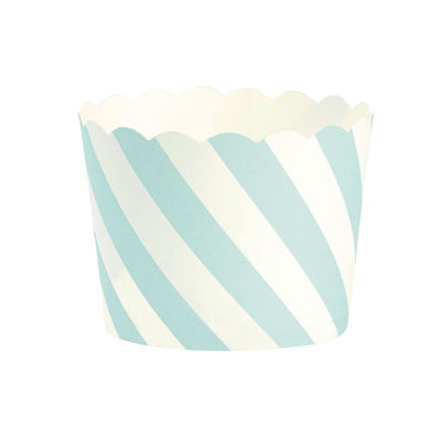 Vaaleansinivalkoraidallinen muffinssivuoka (24 kpl)