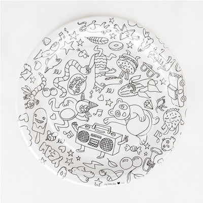 Väritettävä Paperilautanen (8  kpl)