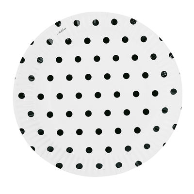 Paperilautanen, polkadot (8 kpl)