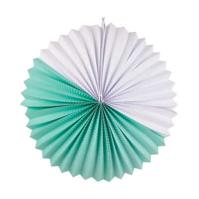 Paperilyhty, valkoinen/aqua 27 cm