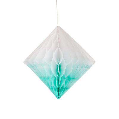 Hunajakennotimantti valkoinen/aqua 27 cm