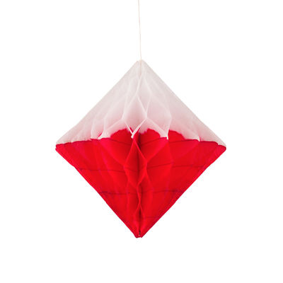 Hunajakennotimantti valkoinen/punainen 27 cm