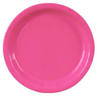 Pinkki paperilautanen, iso (8  kpl)