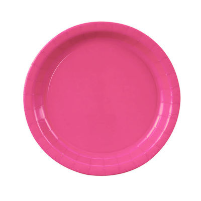 Pinkki paperilautanen, pieni (8  kpl)