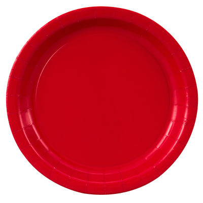 Punainen paperilautanen, iso (8  kpl)