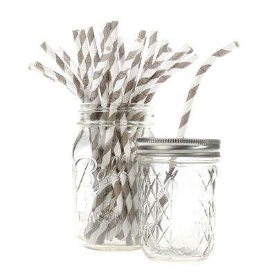 Raidallinen taipuisa paperipilli, harmaa (20 kpl)