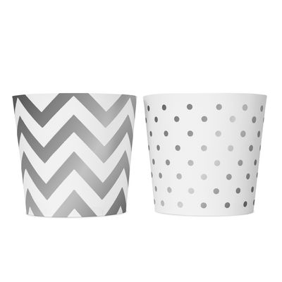 Tarjoilumuki, hopeavalkoinen (6 kpl)