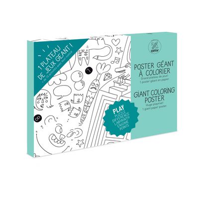 OMY Games -väritettävä aktiviteettijuliste 1,15 x 0,8 m