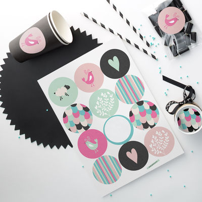 Satukaupunki tarra-arkki, ympyrä Ø 60 mm