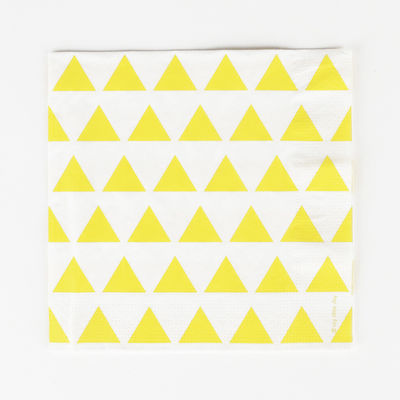 Paperilautasliina, keltaiset kolmiot (20 kpl)