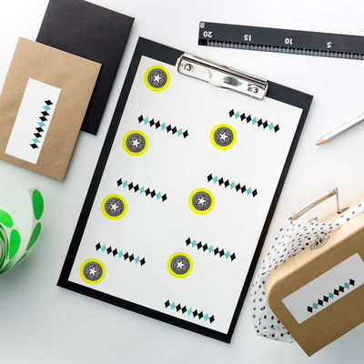 Sirkus etiketti-arkki, 105 x 42 mm