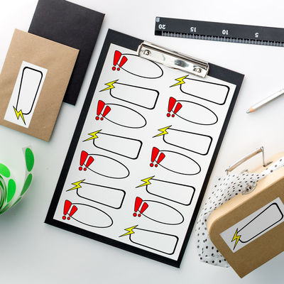 Tulostettavat Supersankarit -etiketit 105 x 42 mm