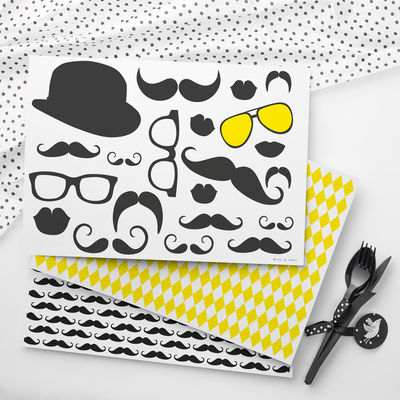 Viikset teemapaperi A4, 8 kpl